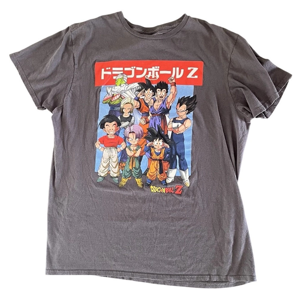 Toei Animation Men’s DragonBall Z Vintage Gray Graphic T-shirt, Size Large